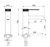 Смеситель для раковины Рим (Rim) VBF-2RM1CH однорычажный, хром